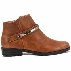 Cendriyon Bottines Caramel Chaussures Femme for Bottines / Boots Couleur Caramel