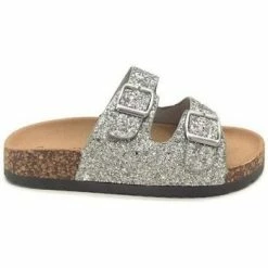 Cendriyon Sandales Argenté Chaussures Femme for Sandales et Nu-pieds Couleur Argenté