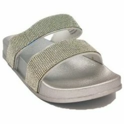 Cendriyon Sandales Argenté Chaussures Femme for Sandales et Nu-pieds Couleur Argenté