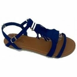 Cendriyon Sandales Bleu Chaussures Femme for Sandales et Nu-pieds Couleur Bleu
