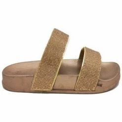 Cendriyon Sandales Bronze Chaussures Femme for Sandales et Nu-pieds Couleur Bronze