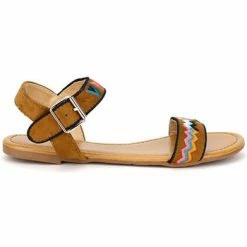 Cendriyon Sandales Caramel Chaussures Femme for Sandales et Nu-pieds Couleur Caramel