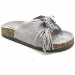 Cendriyon Sandales Gris Chaussures Femme for Sandales et Nu-pieds Couleur Gris