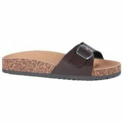 Cendriyon Sandales Marron Chaussures Femme for Sandales et Nu-pieds Couleur Marron