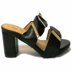 Cendriyon Sandales Noir Chaussures Femme for Sandales et Nu-pieds Couleur Noir