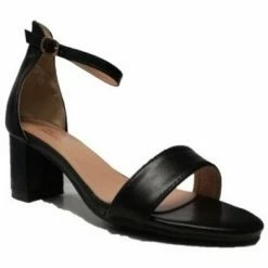 Cendriyon Sandales Noir Chaussures Femme for Sandales et Nu-pieds Couleur Noir