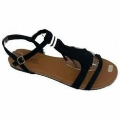 Cendriyon Sandales Noir Chaussures Femme for Sandales et Nu-pieds Couleur Noir