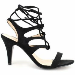 Cendriyon Sandales Noir Chaussures Femme for Sandales et Nu-pieds Couleur Noir