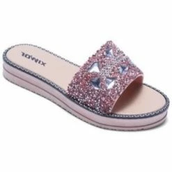 Cendriyon Sandales Rose Chaussures Femme for Sandales et Nu-pieds Couleur Rose