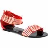 Cendriyon Sandales Rouge Chaussures Femme for Sandales et Nu-pieds Couleur Rouge